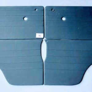 Deurkaarten set. Zwart met zwarte stiksels classic MINI