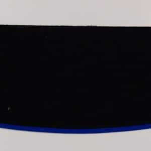 Hoedenplank mat, zwart met blauwe rand classic MINI