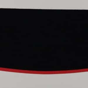 Hoedenplank mat, zwart met rode rand classic-MINI