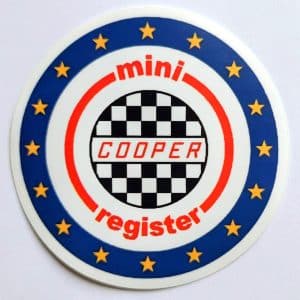 Mini Cooper Register sticker