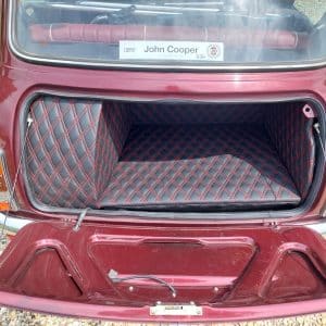 Kofferbak bekleding zwart/rood classic-MINI