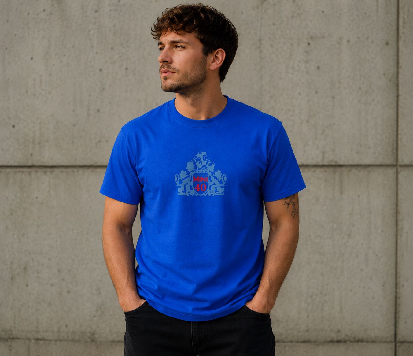 T-shirt Mini 40th Anniversary blauw XL classic-MINI